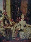 Johann Zoffany Queen Charlotte with her Two Eldest Sons oil painting reproduction